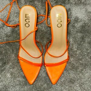 Ego Orange Lace-up Heel - Never worn!